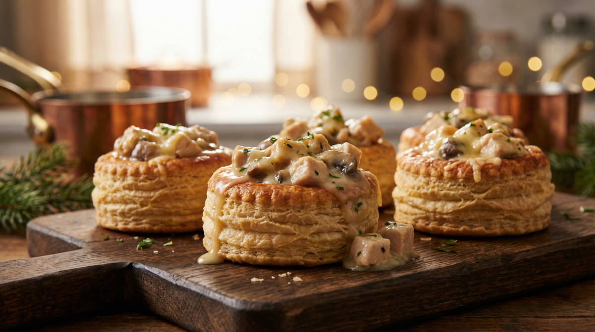 Ils Fondent en Bouche : Le Secret des Bouchées à la Reine qui Vont Révolutionner Ton Réveillon de Noël ! – bouchées à la reine festives