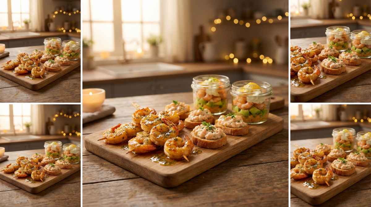 Ils S’arrachent Ces Bouchées Apéritives aux Crevettes : Découvrez les Brochettes, Tartines et Verrines Qui Épatent Tous les Invités ! – bouchées apéritives crevettes
