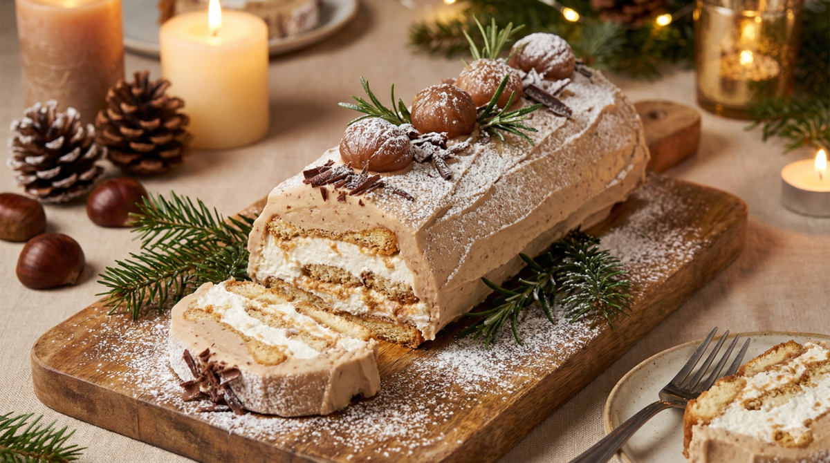 La recette de bûche aux marrons que tout le monde s’arrache : le secret irrésistible pour un Noël magique à préparer la veille !