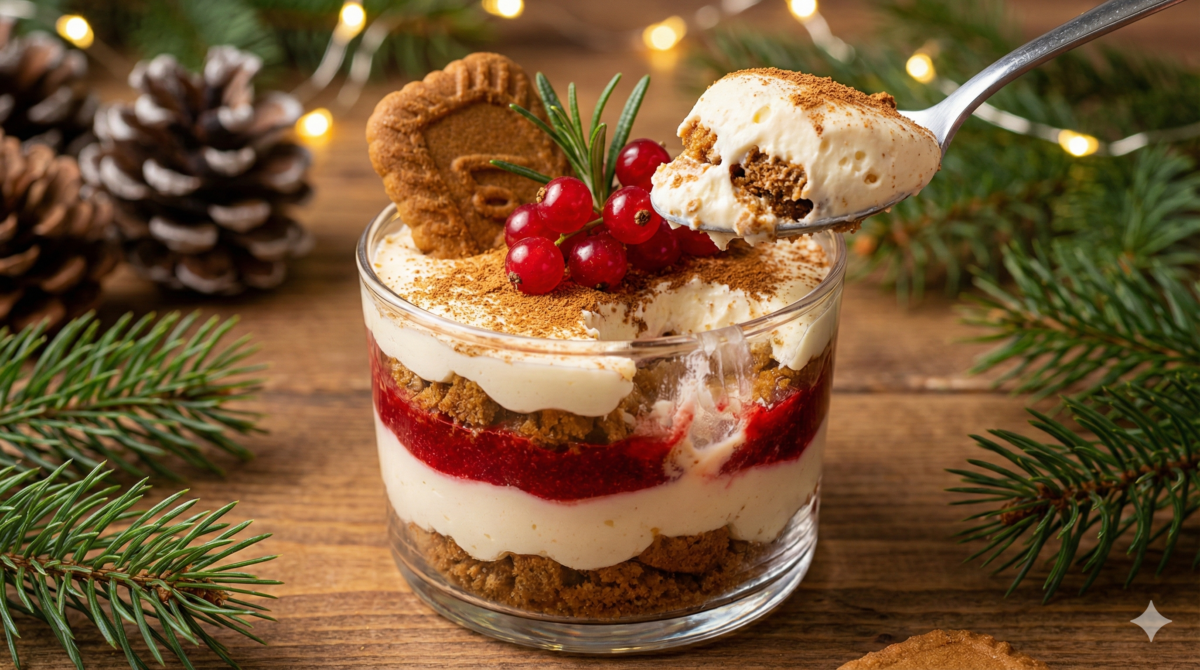 Vous n’avez jamais goûté un tiramisu de Noël aussi fondant : spéculoos, mascarpone et zéro cuisson