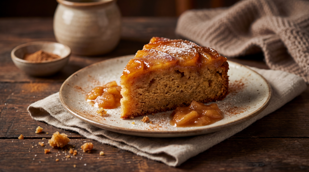 Gâteau à la compote de pommes et cannelle sans œufs : un cake maison ultra moelleux pour le goûter